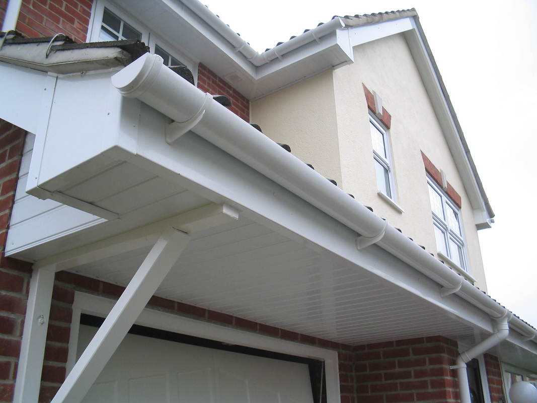 Roofline and soffit repair work on a residential property